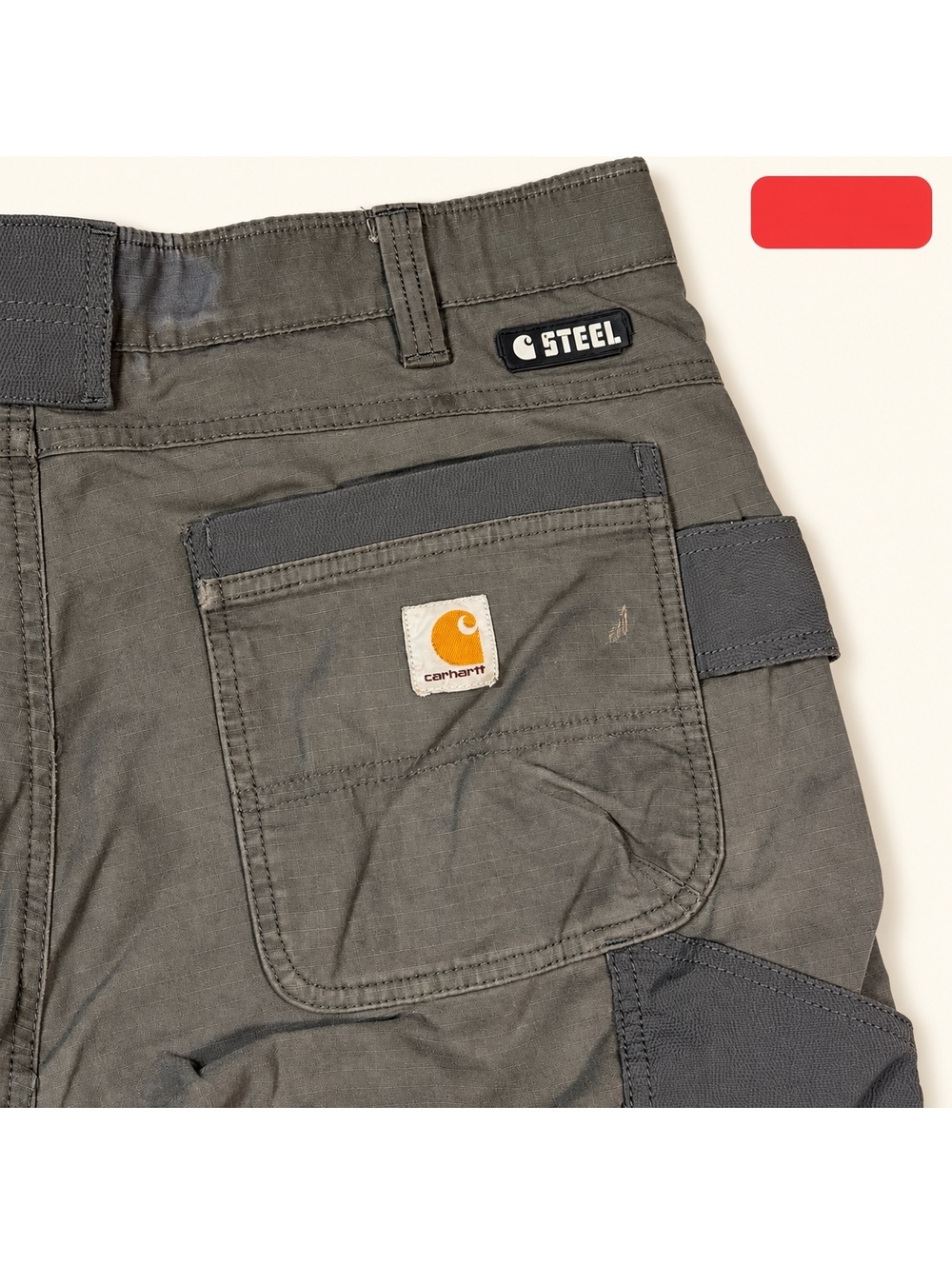 Title: Carhartt Steel Olive Cargo Work Pants 38x36